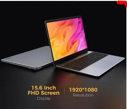 CHUWI HeroBook Plus Laptop", "15.6-inch FHD display", "Intel Celeron N4020", और "50% off offer